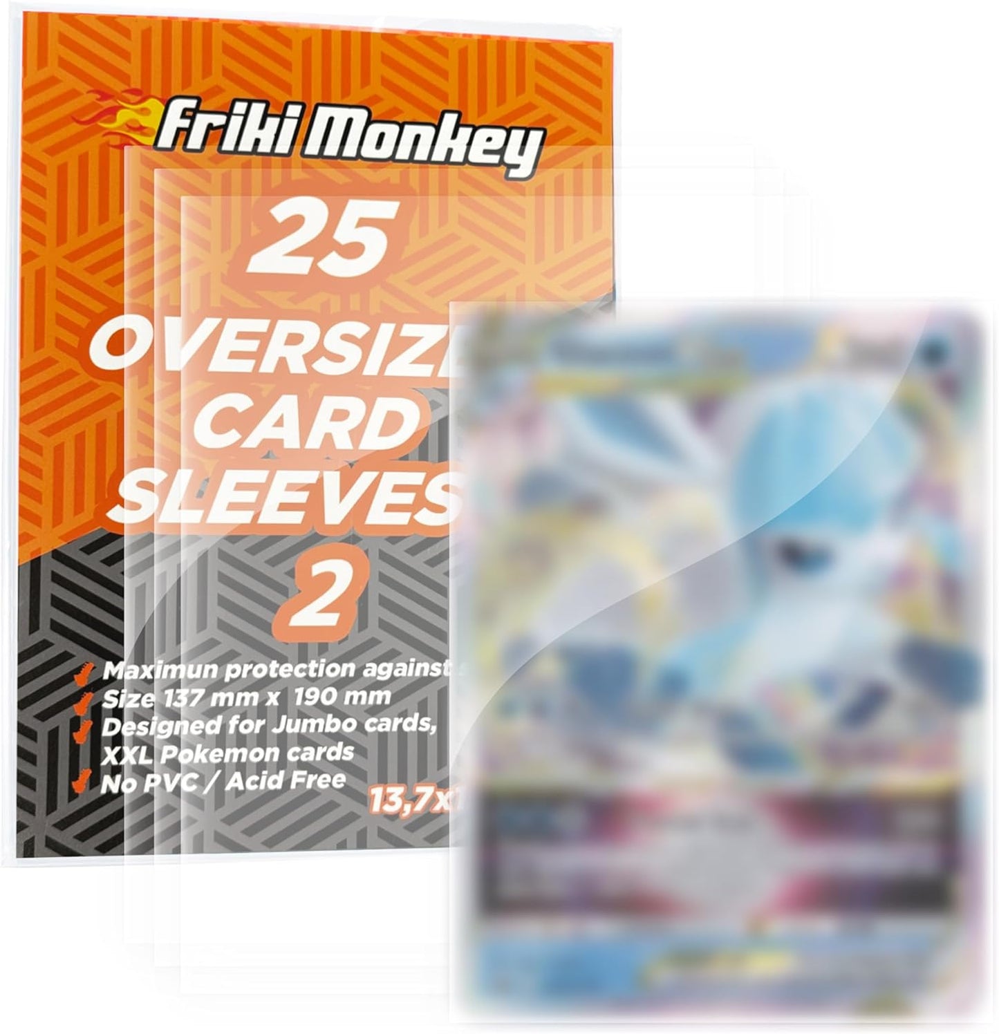 Pokémon Jumbo Card Sleeves 2 – XXL Size (137x190mm) – Alternative Fit for Oversized Promo Cards