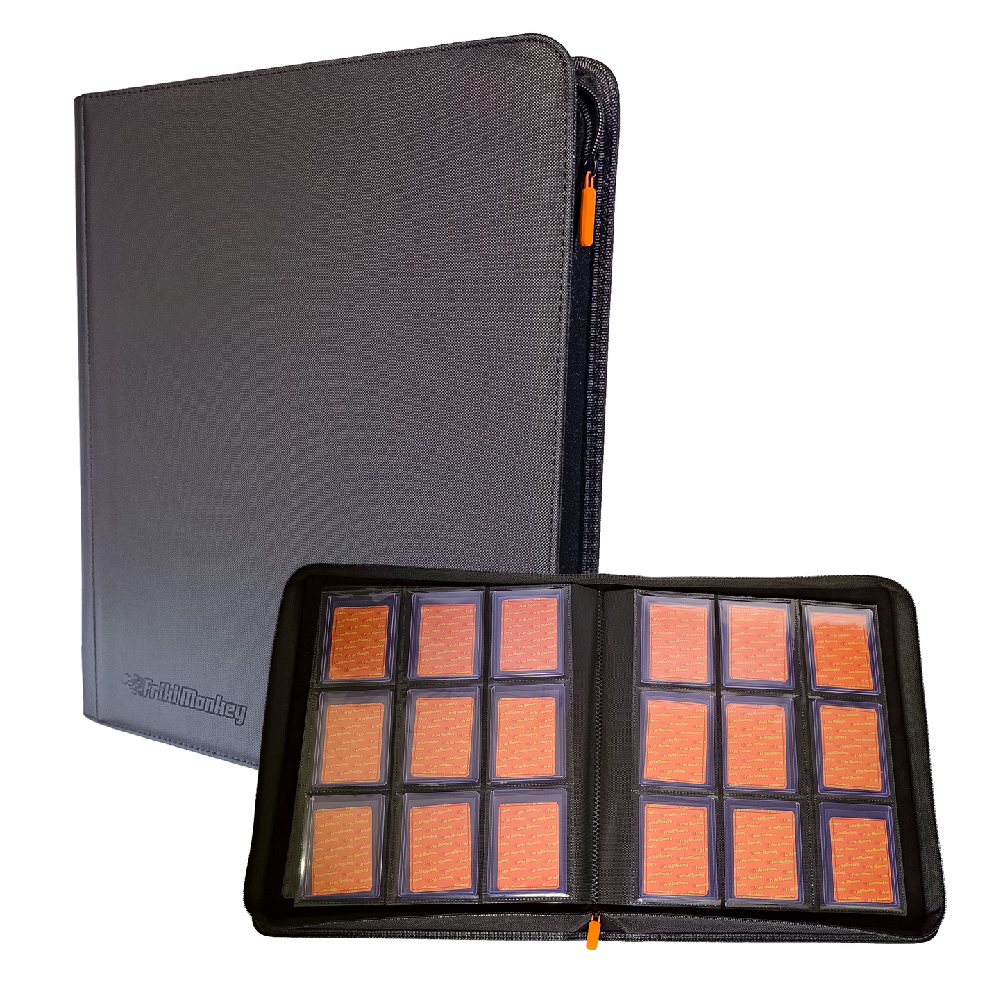 Toploader-Album 3×3 – Kapazität für 360 Toploader mit Reißverschluss | Friki Monkey