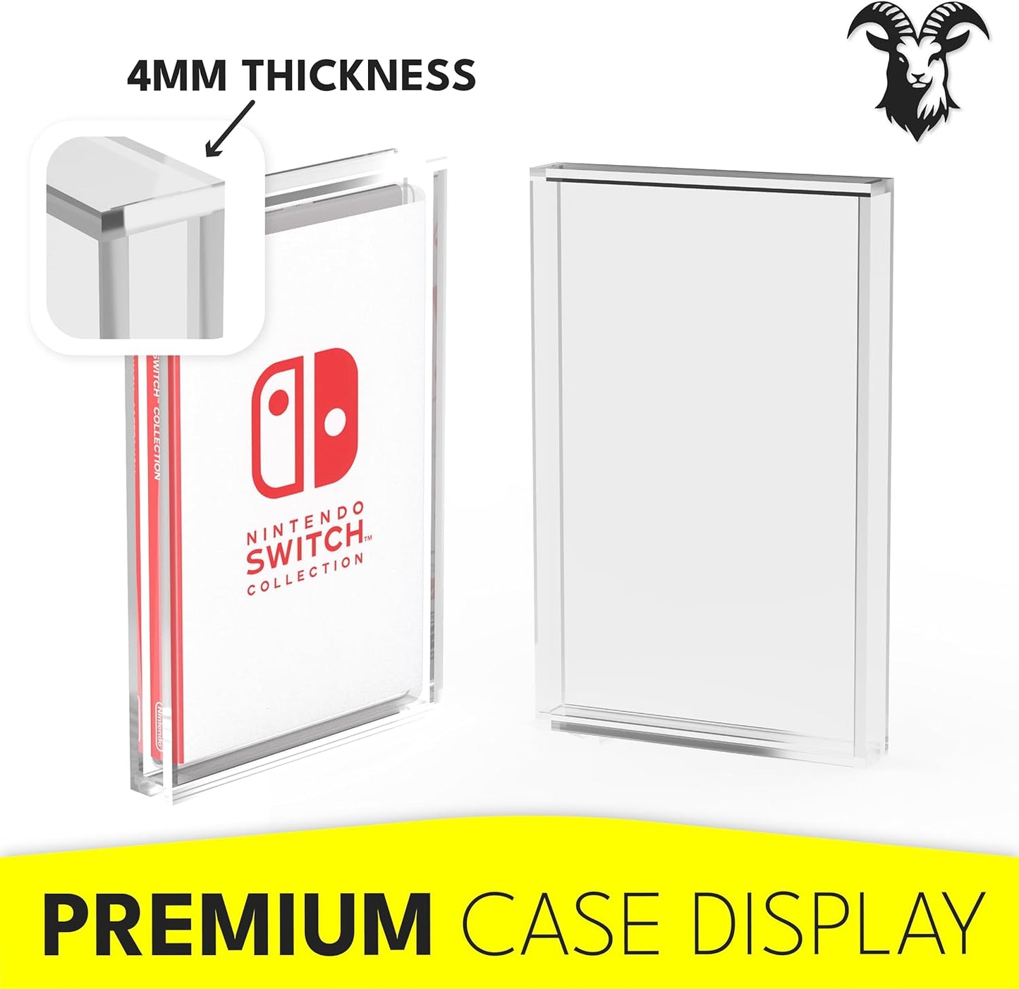 Acrylic Protective Case for Nintendo Switch Games – Premium Acrylic Switch Game Protector (10.4 x 17.6 x 1.6 cm)