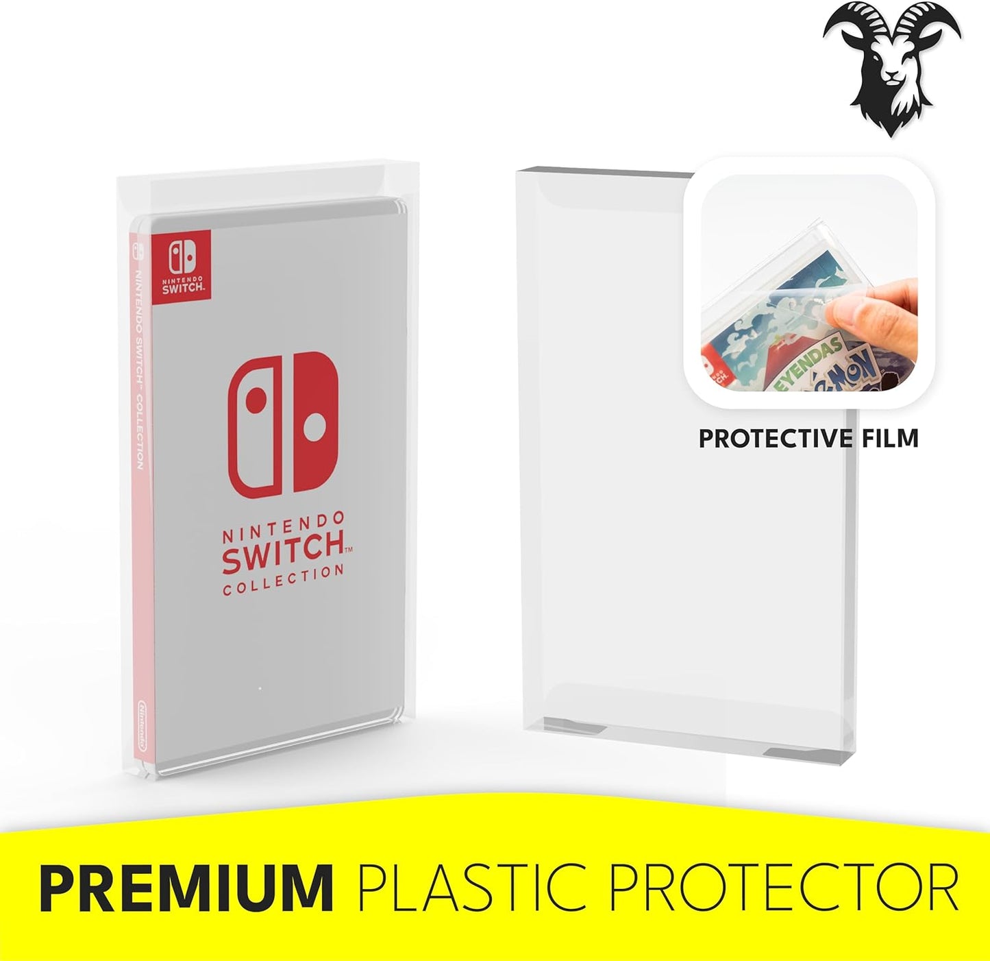 Caja Protectora de PET para Juegos de Nintendo Switch – Protector Premium para Juegos de Switch (10.4 x 17.6 x 1.6 cm)