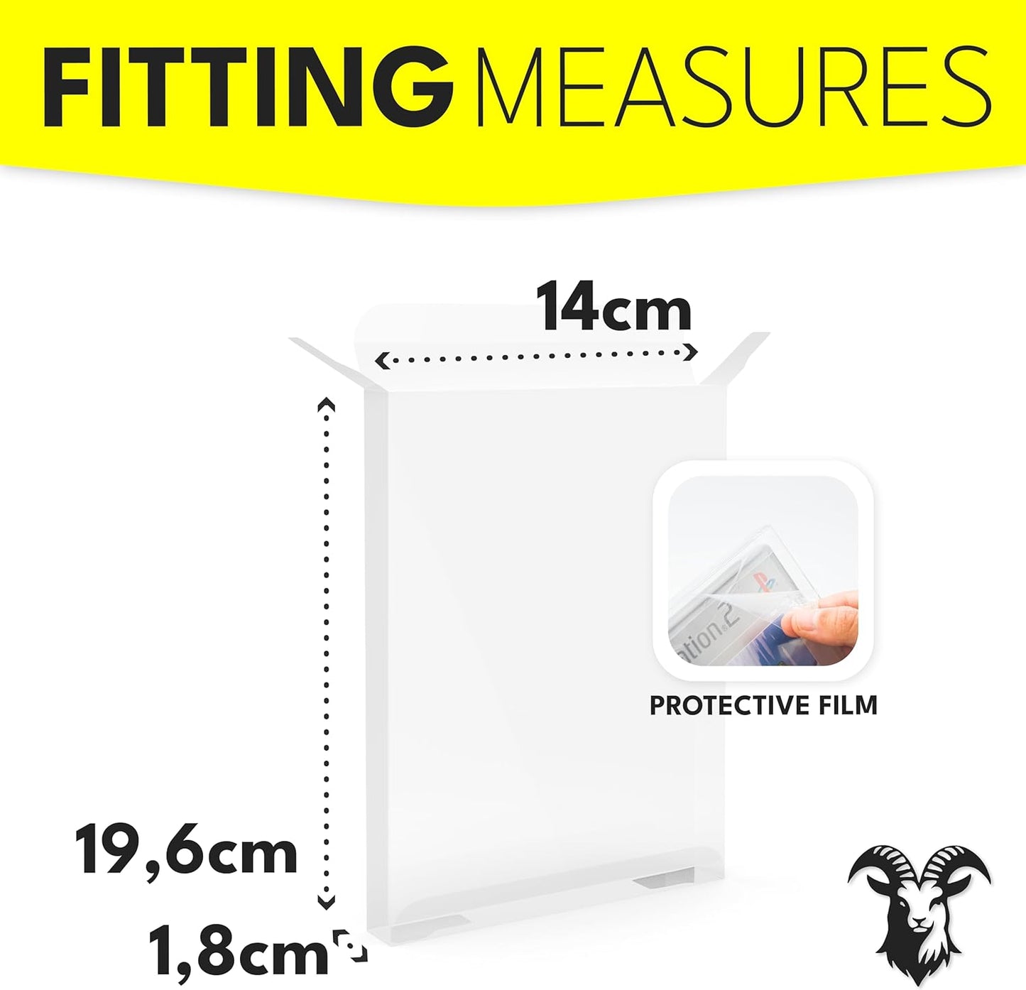 Clear Protective Box for DVDs and Retro Gaming Cases – PET Video Game Protector (14 x 19.6 x 1.8 cm)