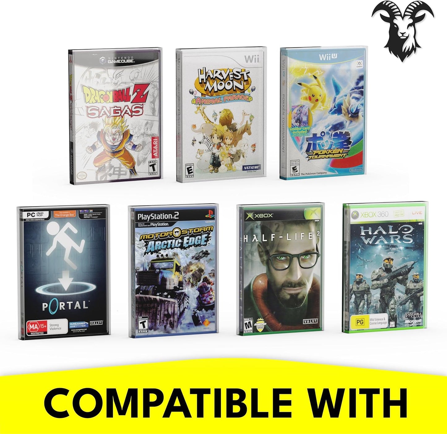 Clear Protective Box for DVDs and Retro Gaming Cases – PET Video Game Protector (14 x 19.6 x 1.8 cm)