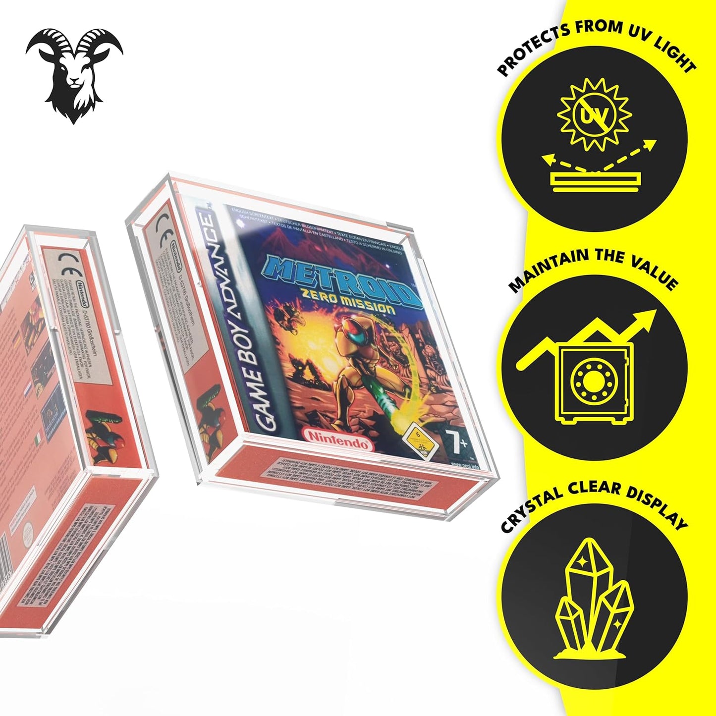 Caja Protectora de Acrílico para Juegos de Game Boy Advance (13 x 13 x 3 cm)