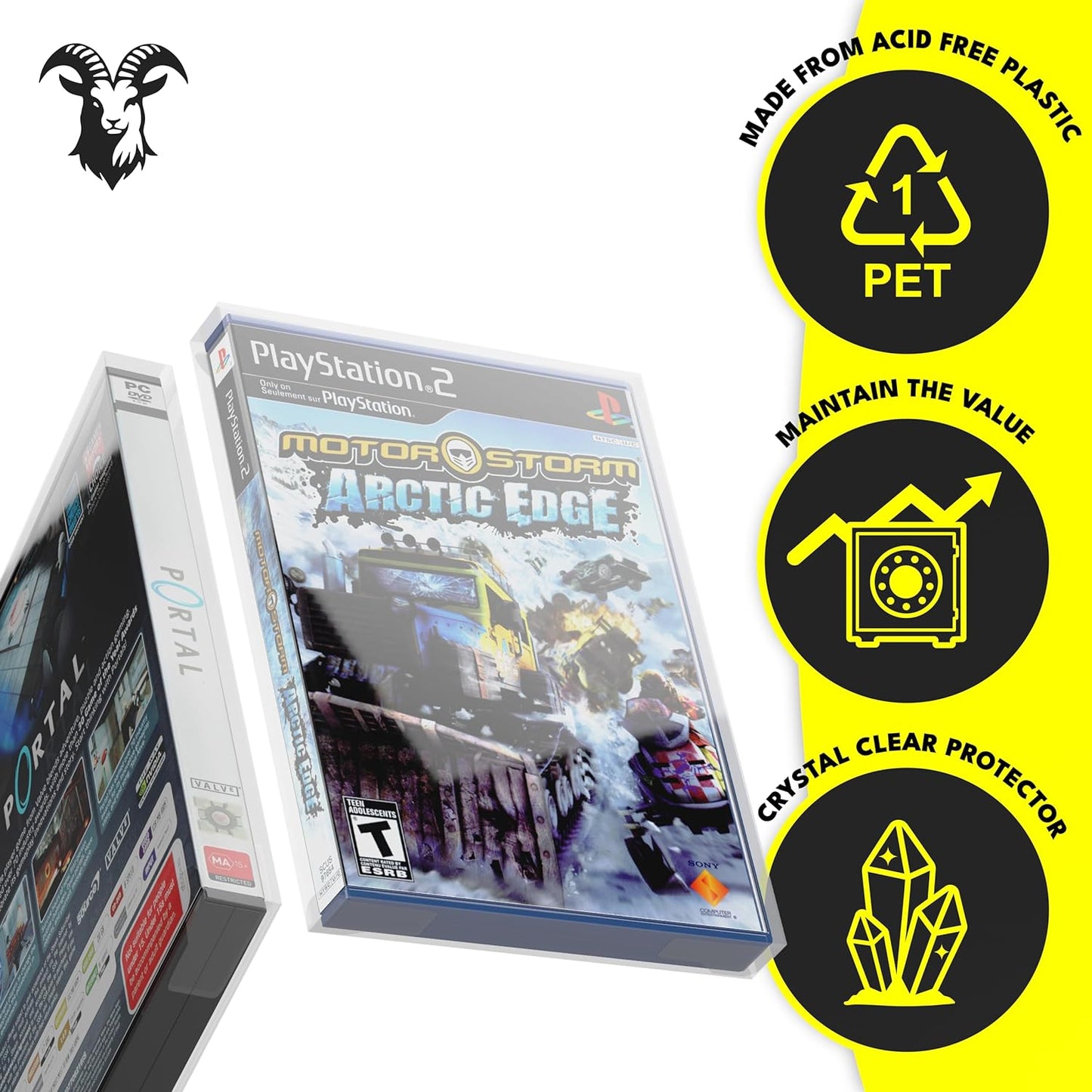 Clear Protective Box for DVDs and Retro Gaming Cases – PET Video Game Protector (14 x 19.6 x 1.8 cm)