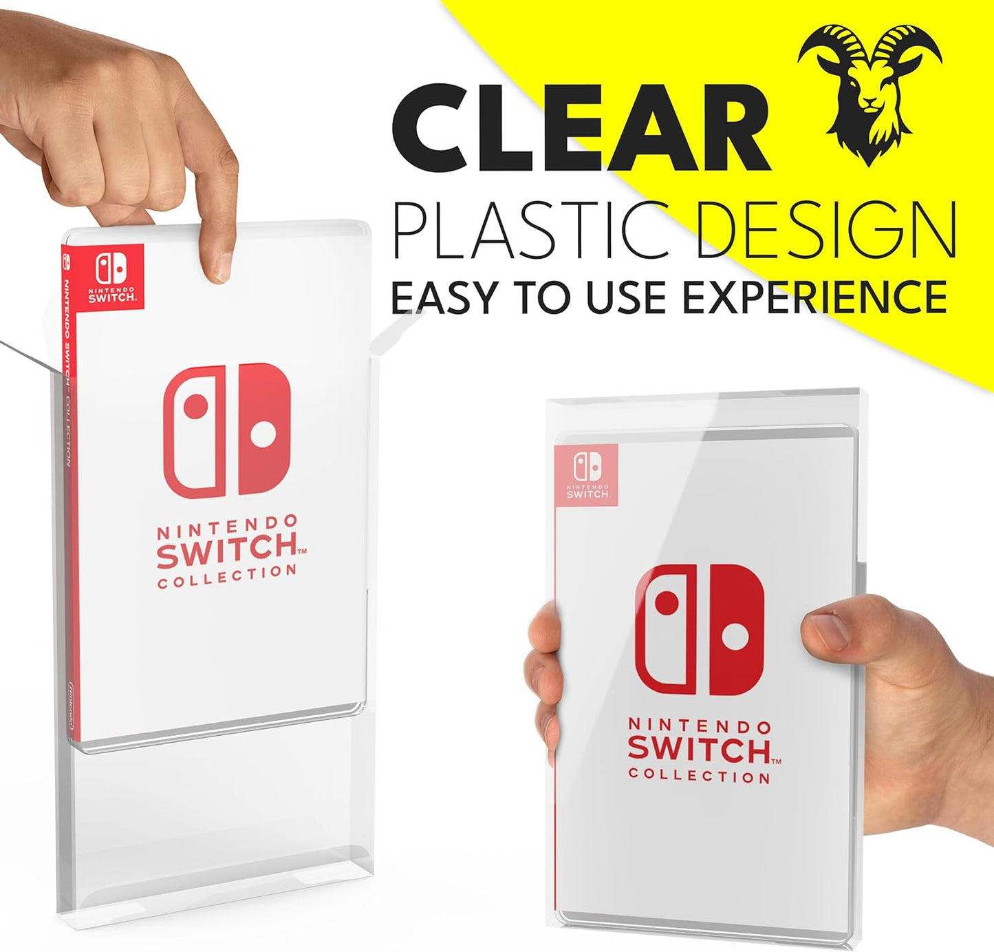 Caja Protectora de PET para Juegos de Nintendo Switch – Protector Premium para Juegos de Switch (10.4 x 17.6 x 1.6 cm)