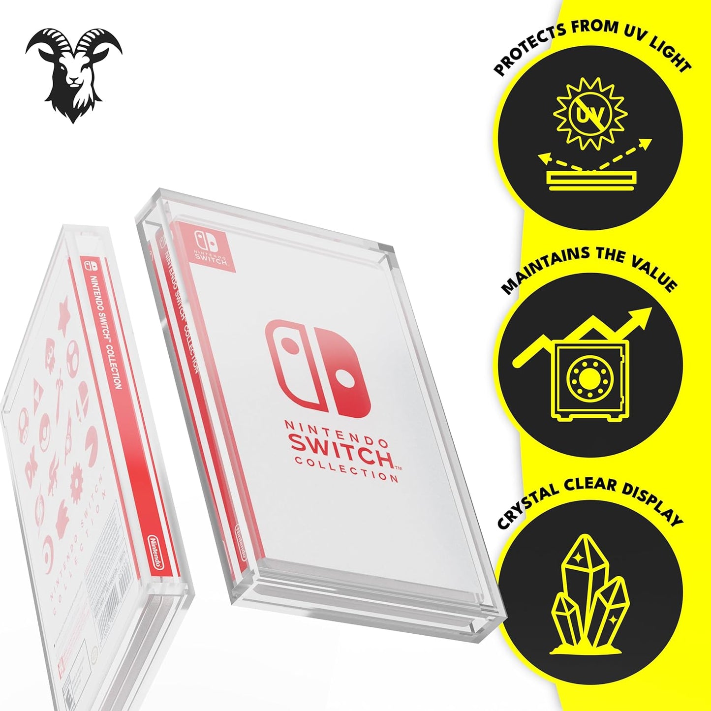 Acrylic Protective Case for Nintendo Switch Games – Premium Acrylic Switch Game Protector (10.4 x 17.6 x 1.6 cm)