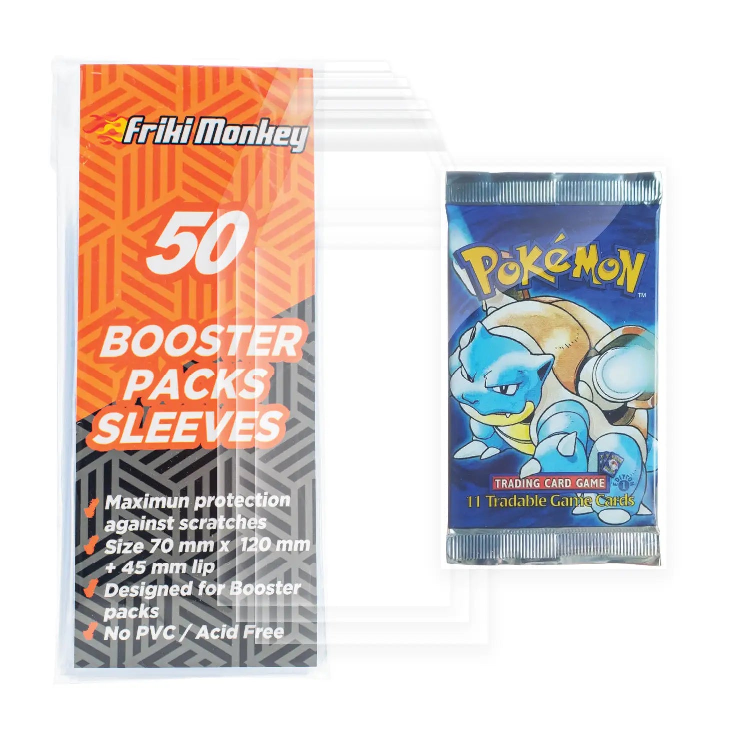 Sleeves for boosters (sealable) - 70x120mm for Pokmon - The Ultimate Friki Monkey Sleeves for boosters (sealable) - 70x120mm for Pokmon - The Ultimate Friki Monkey