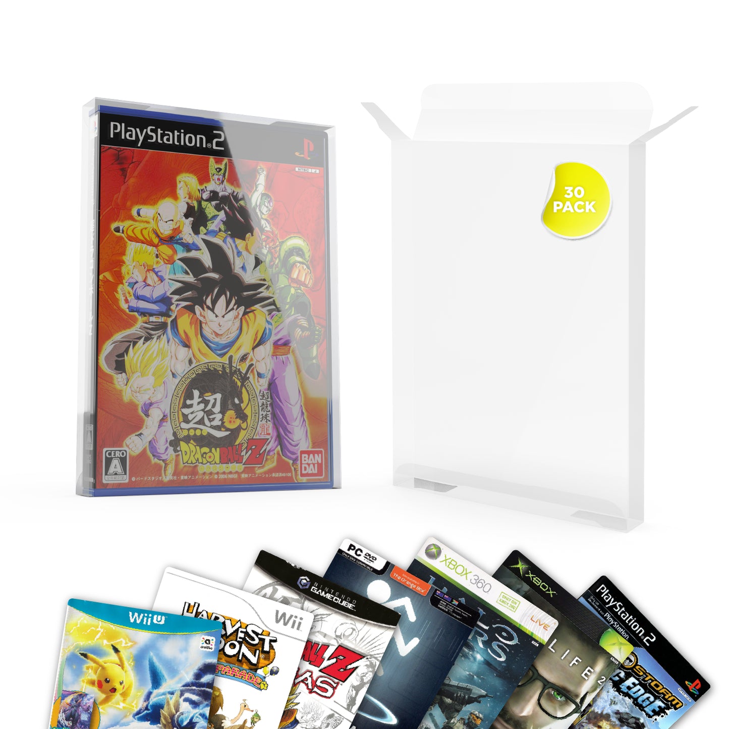 Clear Protective Box for DVDs and Retro Gaming Cases – PET Video Game Protector (14 x 19.6 x 1.8 cm)