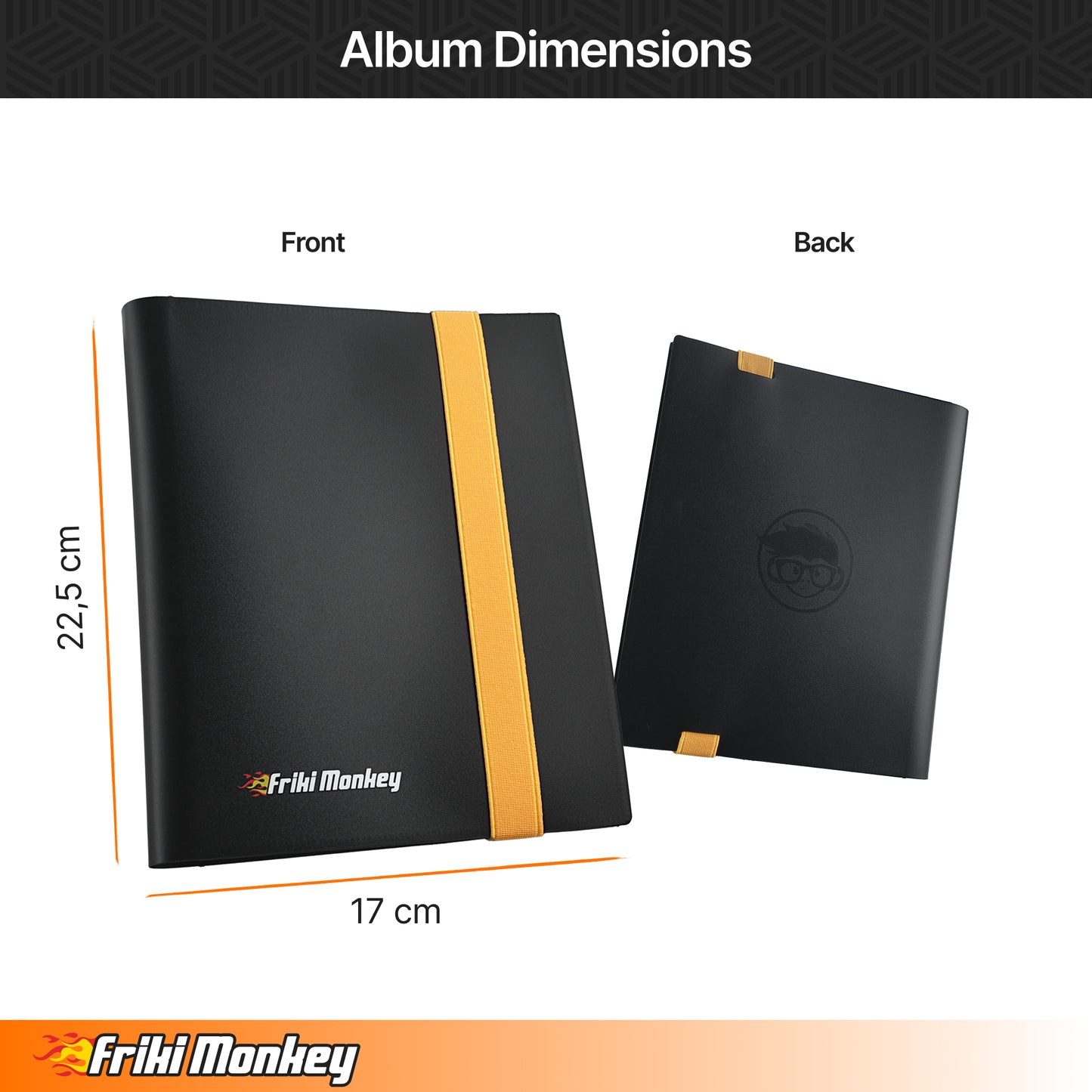 TCG Card Album – 160 Cards – 4-Pocket Pages (2×2) – Side-Loading Binder with Elastic Closure – PVC-Free