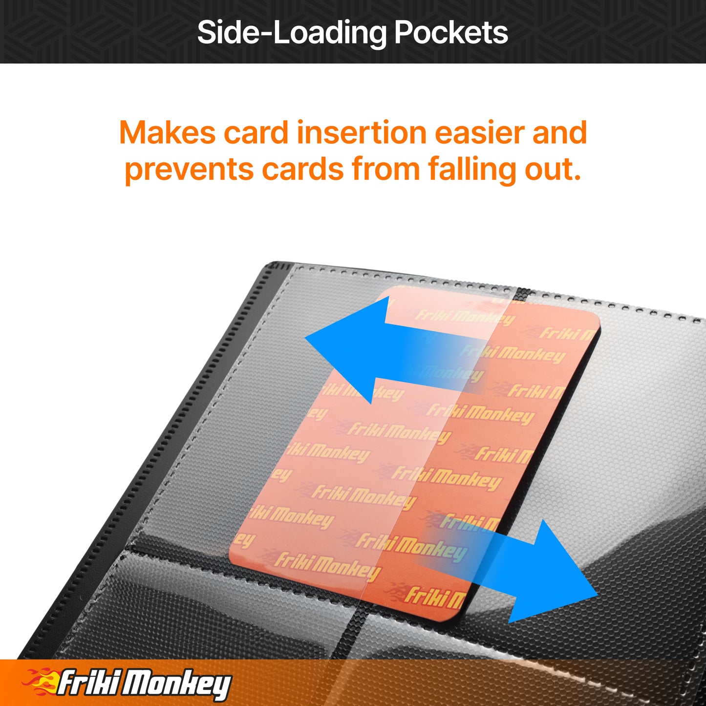 TCG Card Album – 160 Cards – 4-Pocket Pages (2×2) – Side-Loading Binder with Elastic Closure – PVC-Free