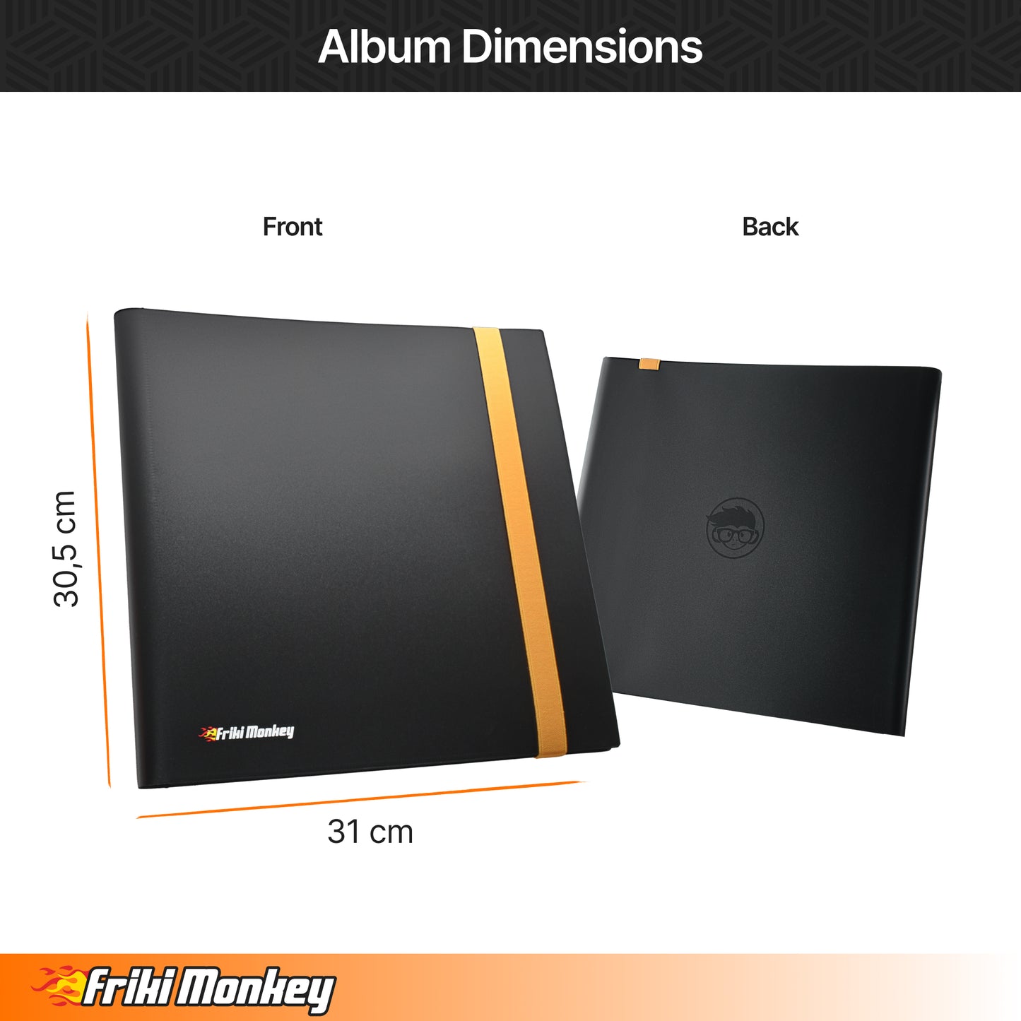 TCG Card Album – 480 Cards – 12-Pocket Pages (4×3) – Extra-Large Side-Loading Binder with Elastic Closure – PVC-Free