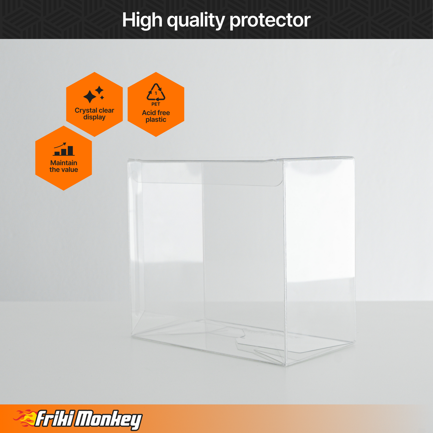 Protector PET para Cajas de Pokémon Booster Display – Protección Segura y Transparente (13.3x7.3x12.3 cm)