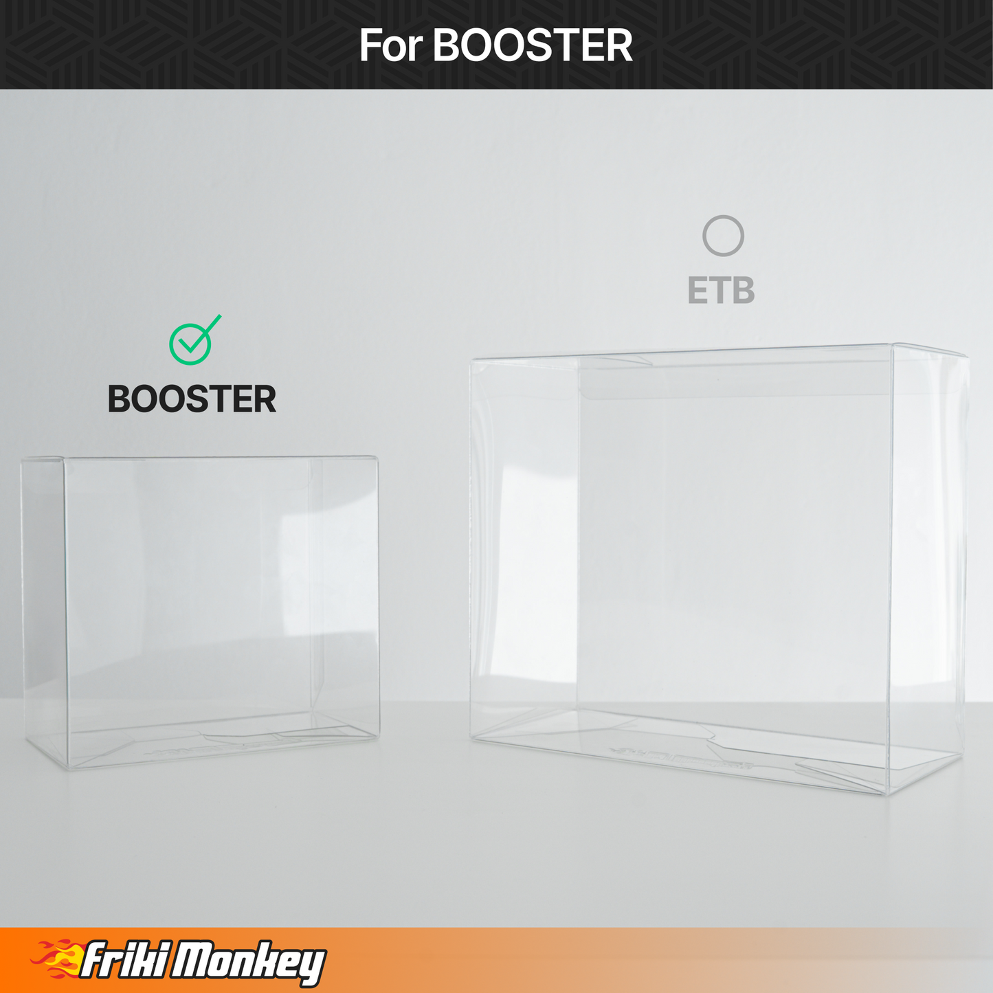Protector PET para Cajas de Pokémon Booster Display – Protección Segura y Transparente (13.3x7.3x12.3 cm)