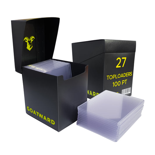 Toploaders 100PT Pack de 27 con Deck Box Negra | GOATWARD