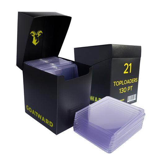 Toploaders 130PT Pack de 21 con Deck Box Negra | GOATWARD
