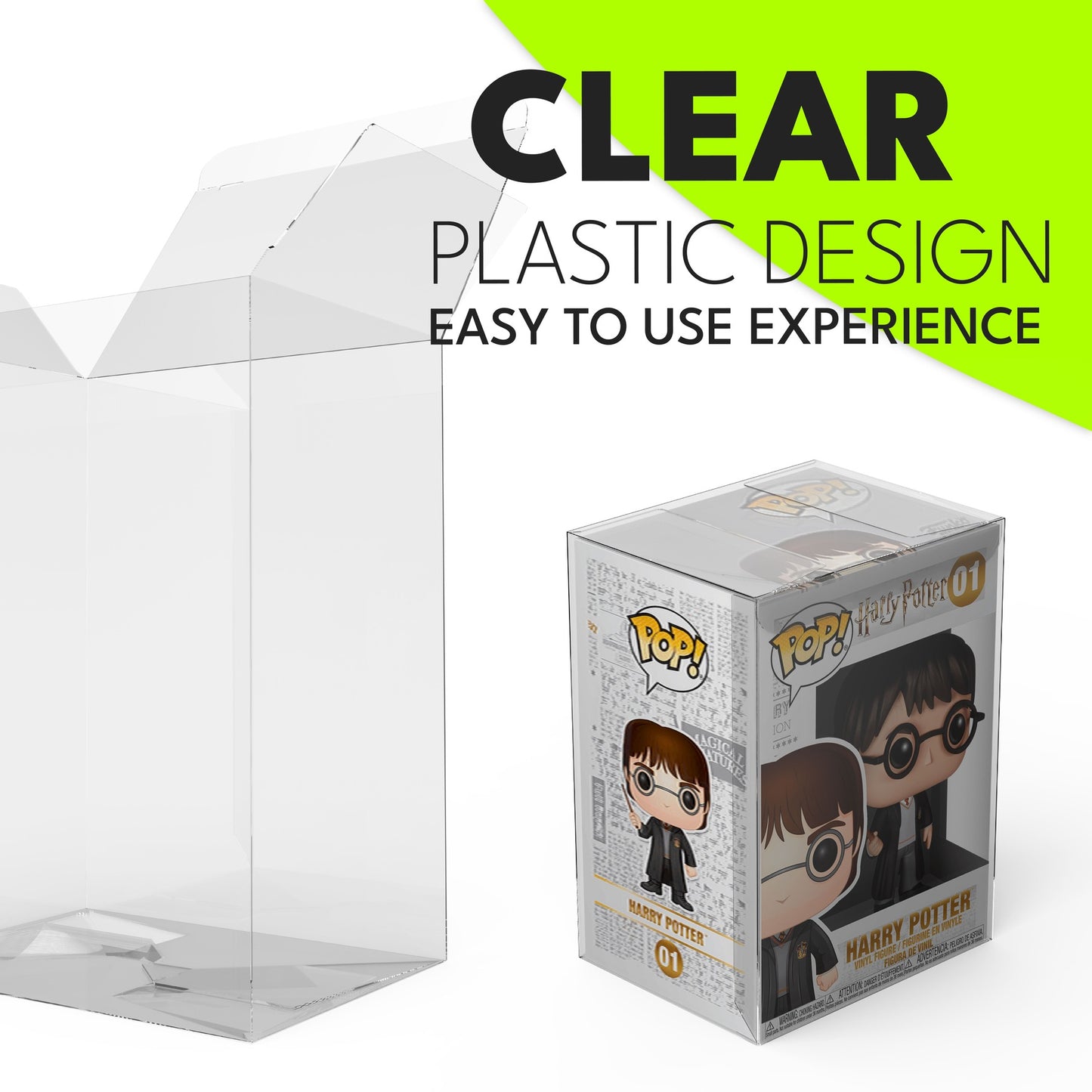 PET Protector Case for Funko Pop – Premium Funko Pop Box Protector (11.8 x 9.3 x 16.3 cm)