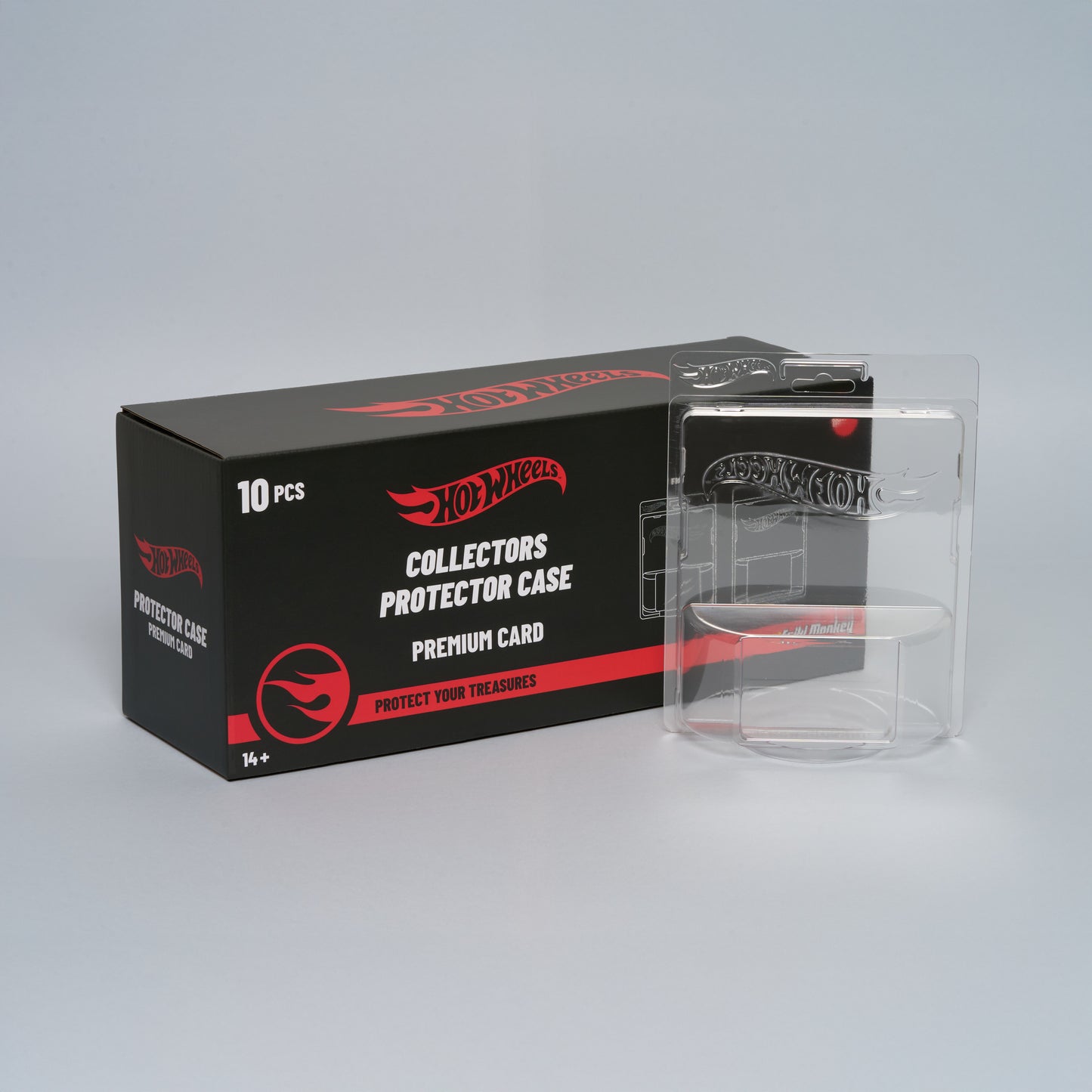 Protector PET Hot Wheels™ – Premium Card (1:64) – Caja Expositora Transparente Premium – Pack de 10