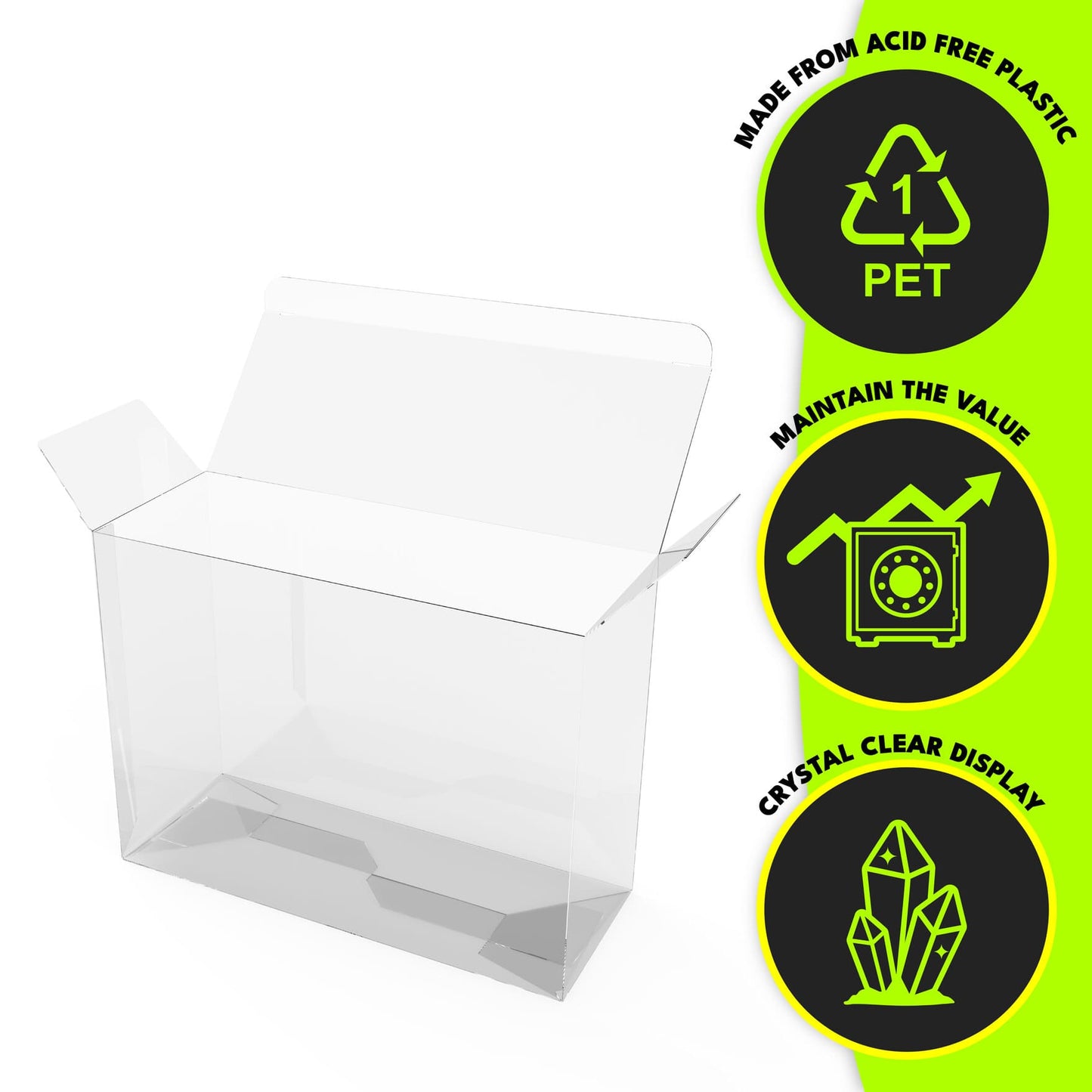 Caja Protectora de PET para LEGO BrickHeadz – Protector Premium para Cajas de LEGO (19.1 x 7.3 x 14.3 cm)