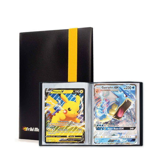 XXL Jumbo Pokemon Album for Large Pokemon Cards – 30 Pages for a Capacity of 60 Pokémon Jumbo GX True Cards, VMAX, V or EX, Pokemon Album with Sleeves Size 21 x 14.5 cm - Friki Monkey