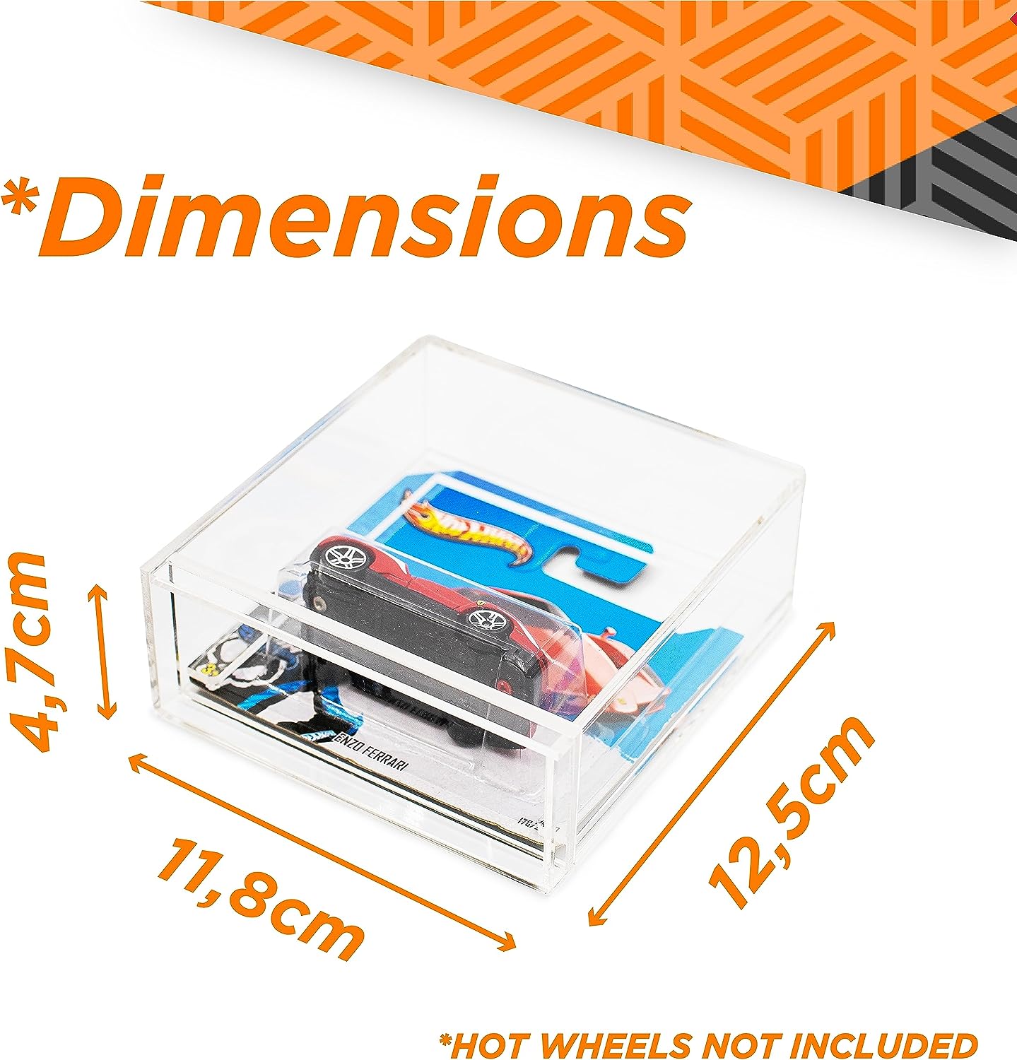 Acrilic Box Protector  Compatible with Short Card - 111x111x39mm for Hot Wheels - The Ultimate Protection for Your Best Collectibles - Friki Monkey