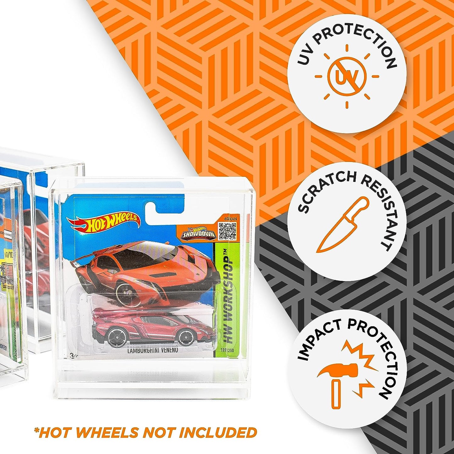 Acrilic Box Protector  Compatible with Short Card - 111x111x39mm for Hot Wheels - The Ultimate Protection for Your Best Collectibles - Friki Monkey