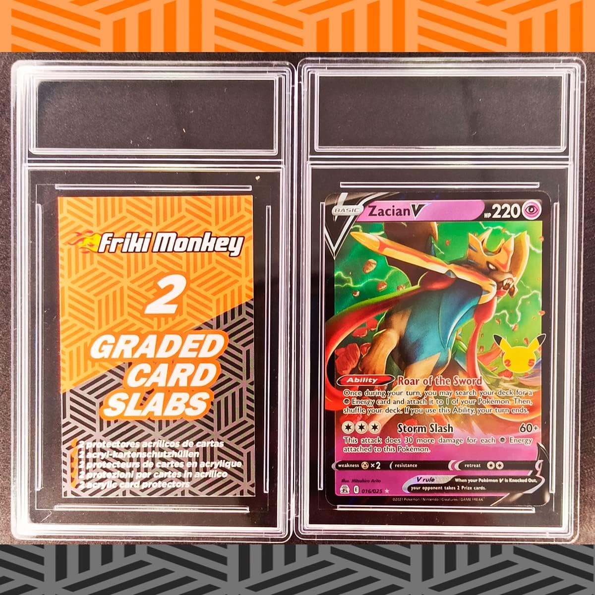 Graded Card Slab - 64x90mm for Pokémon, Magic The Gathering and Yugi-Oh cards - The Ultimate Protection for Your Best Collectibles - Friki Monkey