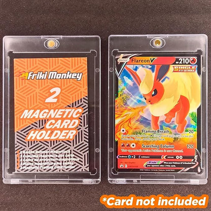 Magnetic Card Holder (2 Pack) - 64x89mm for Pokémon, Magic The Gathering and Yugi-Oh cards - The Ultimate Protection for Your Best Collectibles - Friki Monkey