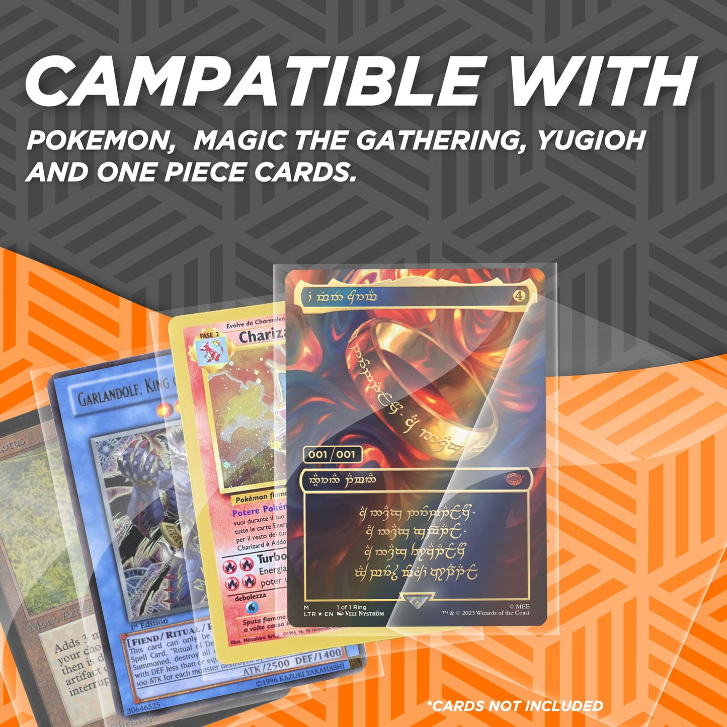 Universal Card Sleeves - 68x94mm for Pokémon , Magic The Gathering and Yugi-Oh cards - The Ultimate Protection for Your Best Collectibles - Friki Monkey