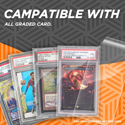 Sleeves for Graded Cards - 87x138mm for PSA, CGC, Beckett graded slabs - The Ultimate Protection for Your Best Collectibles - Friki Monkey
