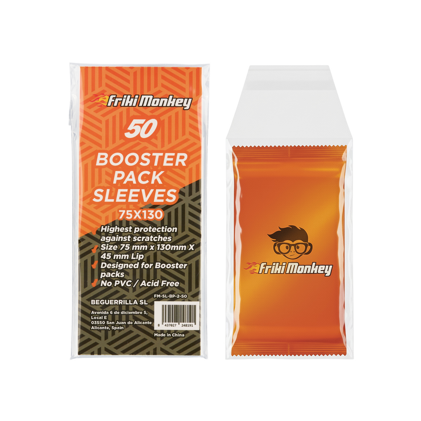 Resealable Sleeves for TCG Booster Packs (75x130 mm)