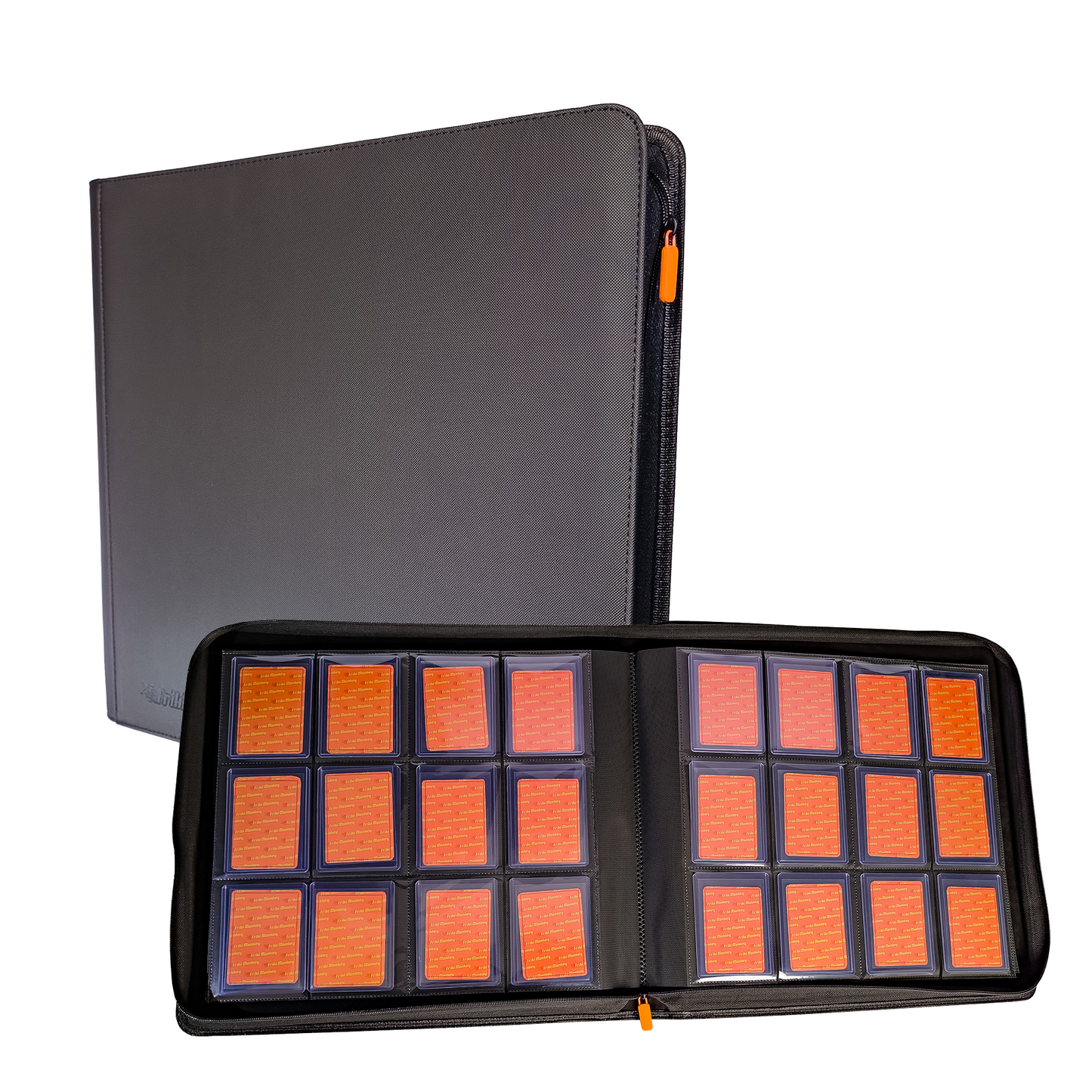 Toploader-Album 4×3 – Kapazität für 480 Toploader mit Reißverschluss | Friki Monkey