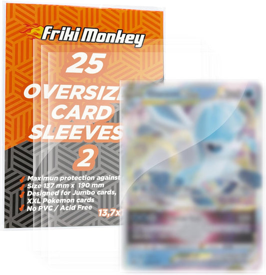 Pokémon Jumbo Card Sleeves 2 – XXL Size (137x190mm) – Alternative Fit for Oversized Promo Cards