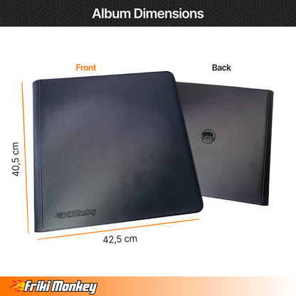 Toploader-Album 4×3 – Kapazität für 480 Toploader mit Reißverschluss | Friki Monkey