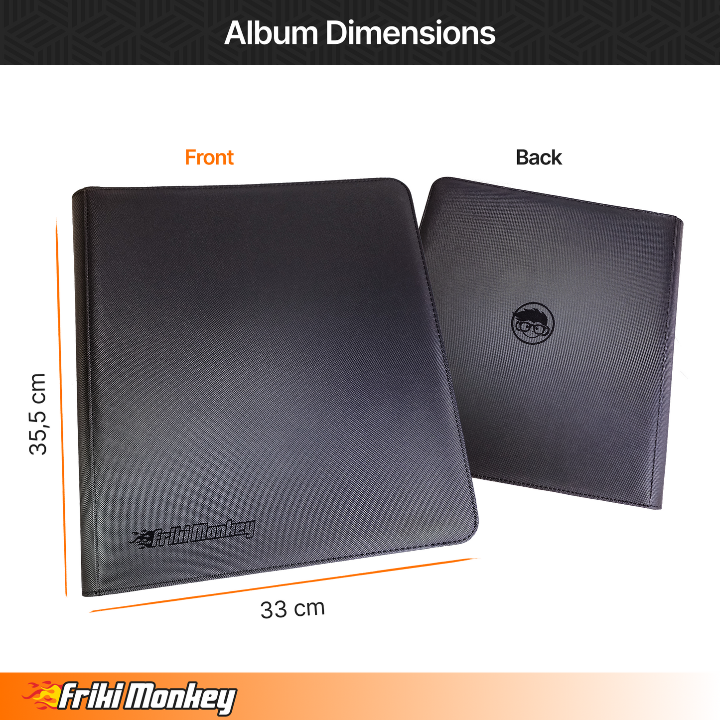 TCG-Kartenalbum 4×3 – 480 Karten mit Reißverschluss | Friki Monkey