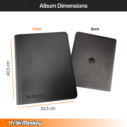 Toploader-Album 3×3 – Kapazität für 360 Toploader mit Reißverschluss | Friki Monkey