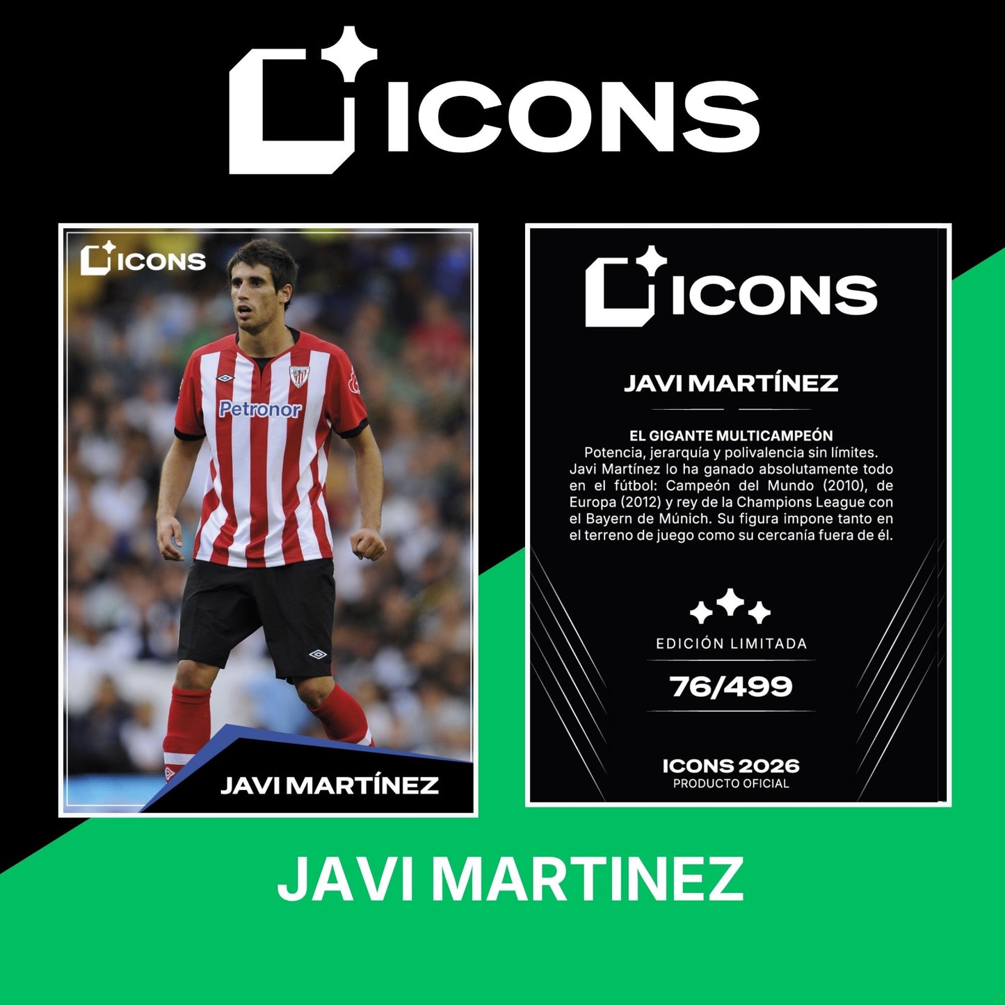 ICONS 2026 - Cartas Exclusivas de Colección: Juanfran y Javi Martínez