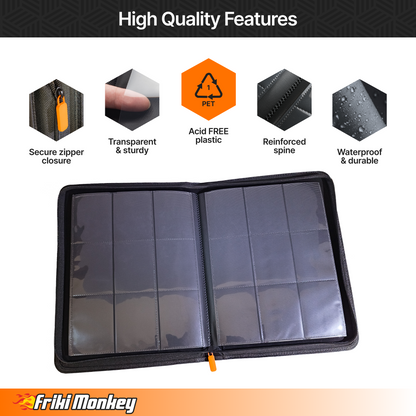 TCG-Kartenalbum 3×3 – 360 Karten mit Reißverschluss | Friki Monkey