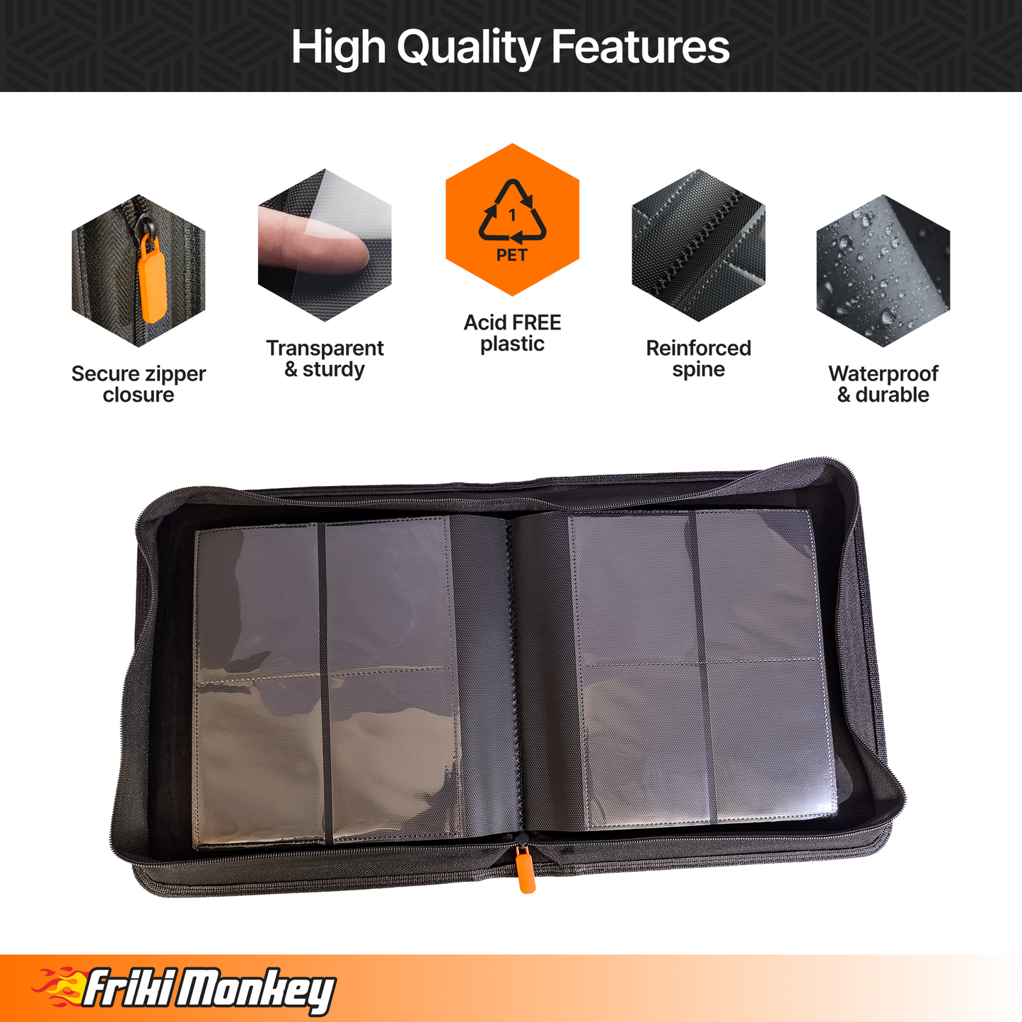 Toploader-Album 2×2 – 160 Toploader mit Reißverschluss | Friki Monkey