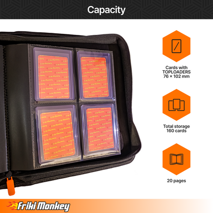 Toploader-Album 2×2 – 160 Toploader mit Reißverschluss | Friki Monkey