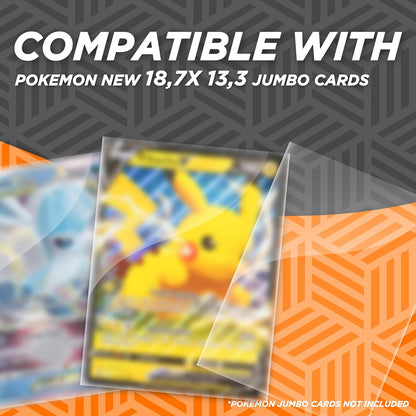 Pokémon Jumbo Card Sleeves 2 – XXL Size (137x190mm) – Alternative Fit for Oversized Promo Cards