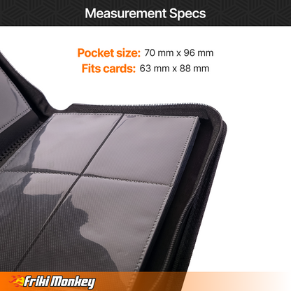 TCG-Kartenalbum 2×2 – Kapazität für 160 Karten mit Reißverschluss | Friki Monkey