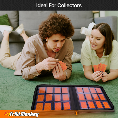 Toploader-Album 4×3 – Kapazität für 480 Toploader mit Reißverschluss | Friki Monkey