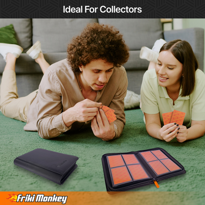 TCG-Kartenalbum 2×2 – Kapazität für 160 Karten mit Reißverschluss | Friki Monkey