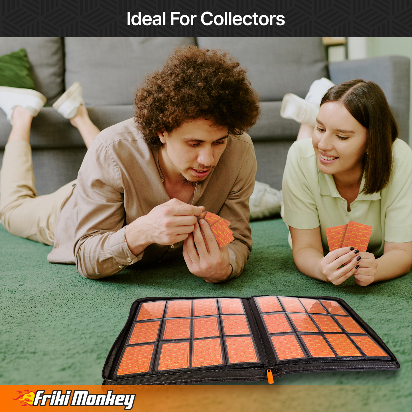 TCG-Kartenalbum 4×3 – 480 Karten mit Reißverschluss | Friki Monkey