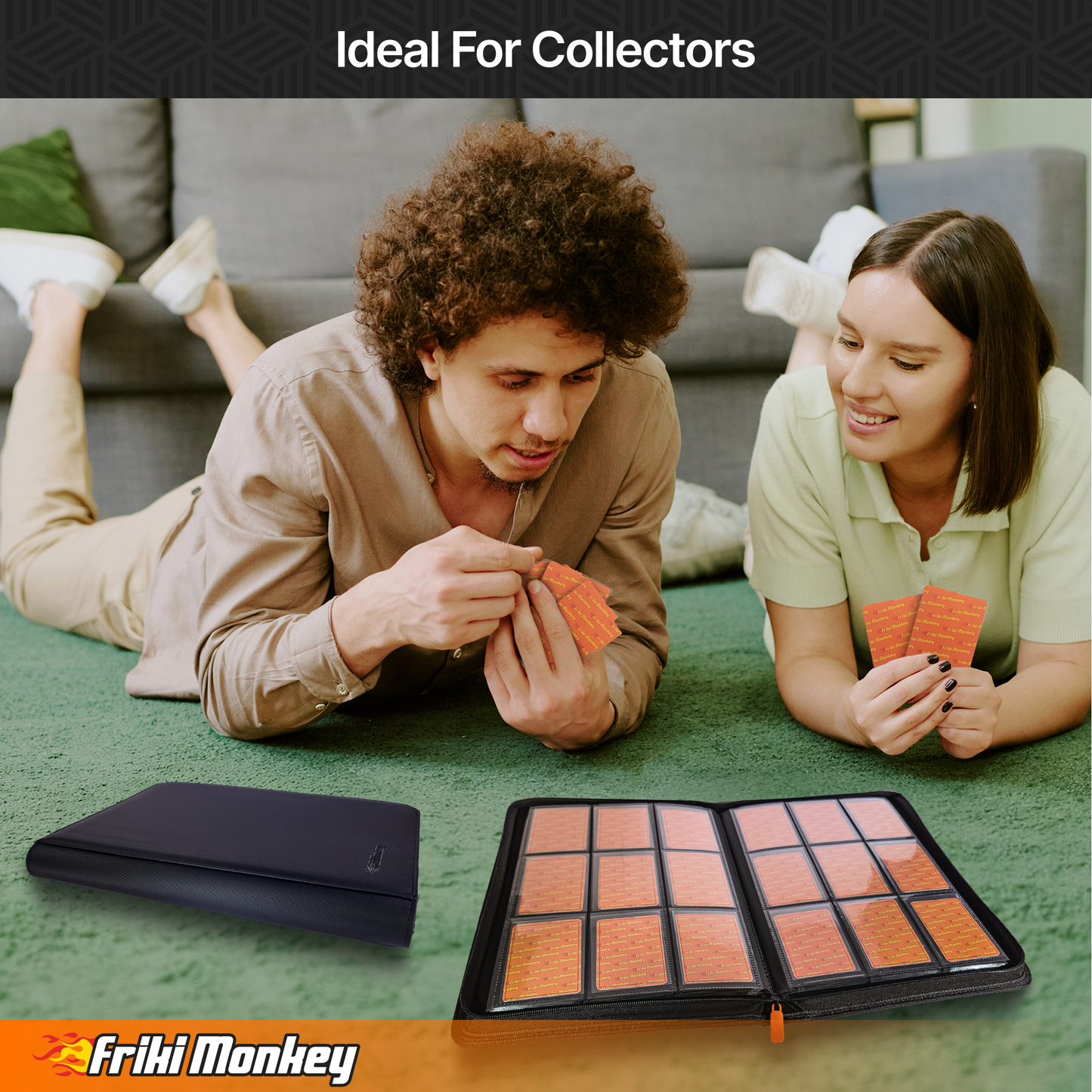 TCG-Kartenalbum 3×3 – 360 Karten mit Reißverschluss | Friki Monkey