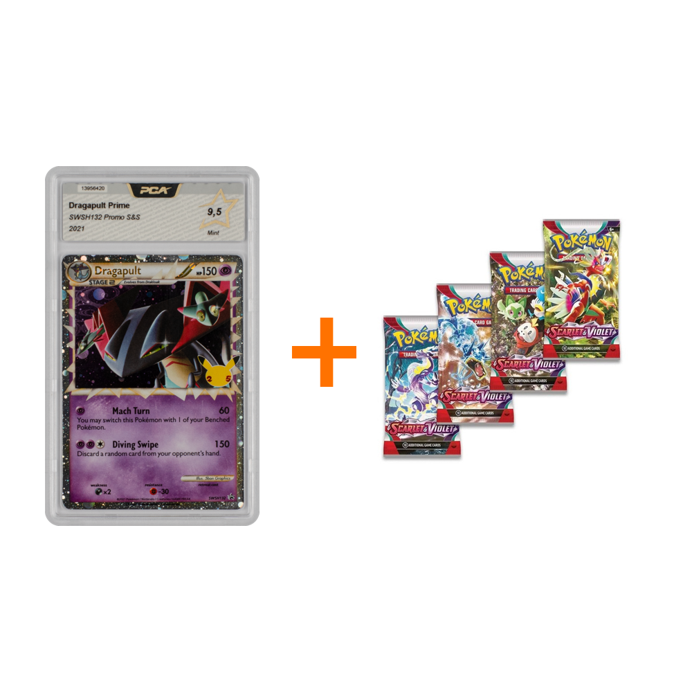Pack Pokémon:  Dragapult Prime – (PCA 9 or Higher Mint) + 1 Booster Scarlet & Violet