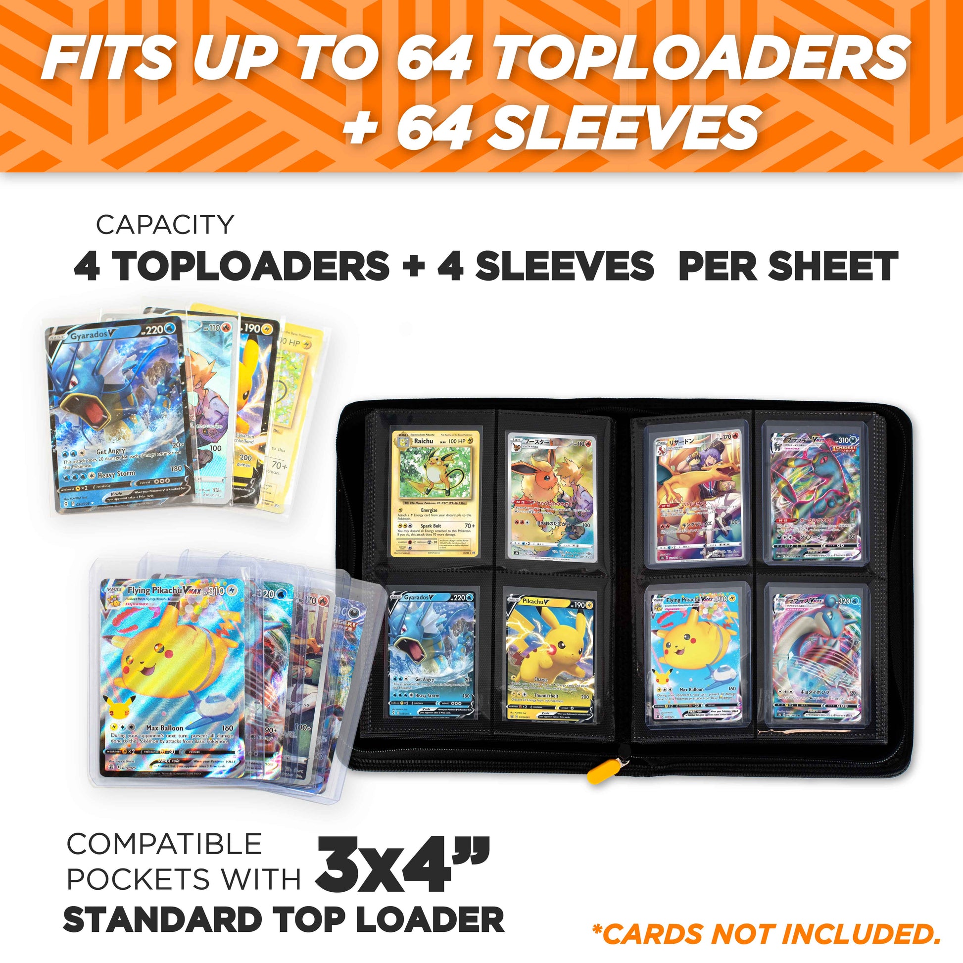 Pokmon Card Binder for Toploaders & Sleeves | 128 Pockets for TCG Storage Friki Monkey Pokmon Card Binder for Toploaders & Sleeves | 128 Pockets for TCG Storage Friki Monkey