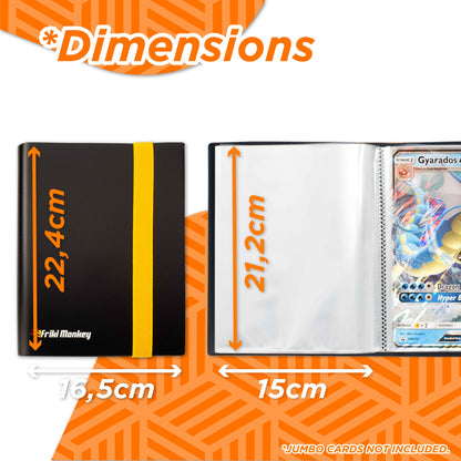 XXL Jumbo Pokemon Album for Large Pokemon Cards – 30 Pages for a Capacity of 60 Pokémon Jumbo GX True Cards, VMAX, V or EX, Pokemon Album with Sleeves Size 21 x 14.5 cm (2)