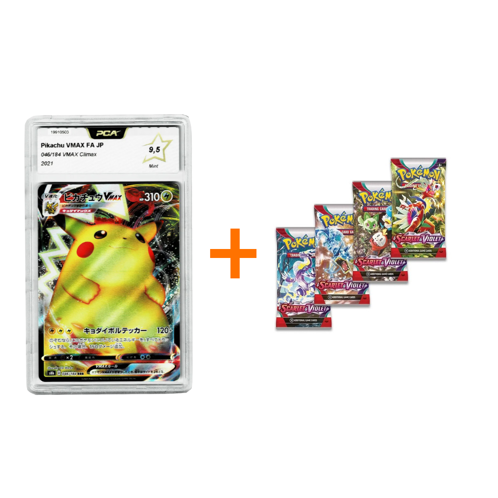 Pokemon Bundle 3:  Pikachu VMAX (PCA 9.5) + 1 Pack Scarlet & Violet