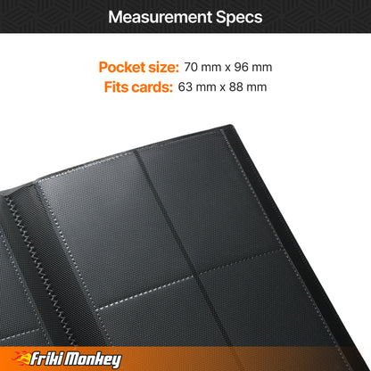 TCG Card Album – 160 Cards – 4-Pocket Pages (2×2) – Side-Loading Binder with Elastic Closure – PVC-Free